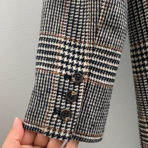 Forever 21 NWOT Plaid Double Breasted Wool-blend Long Coat size M - Picture 13 of 17